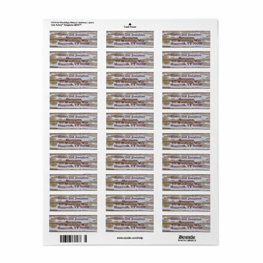 Verf Verf Rustiek Retour Adreslabels Etiket (Full Sheet)