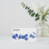 Verf Vlekken - Navy Blue Visitekaartje (Staand voorkant)