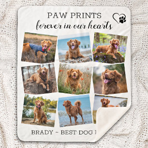 Verf voor altijd in ons hart Dog Pet Memorial Sherpa Deken