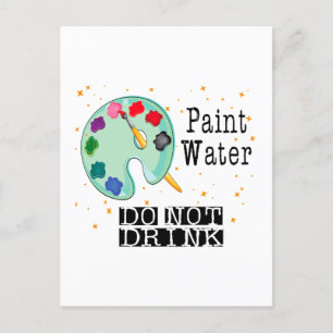 Verf water Drink niet Briefkaart