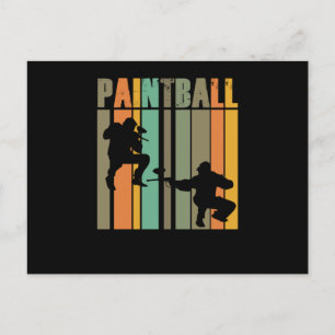 Verfbalspelers Vintage Retro Paintball Marker G Briefkaart