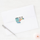 verfblik en rol ronde sticker (Envelop)