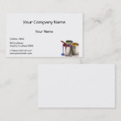 Verfblikken in rood groen geel onderaan visitekaartje (Voorkant / Achterkant)