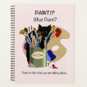 verfborstels pallet zwart kitten artiest planner (Voorkant)