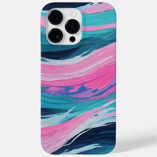 verfborstelslag Abstracte oceaangolven Neonkleur Case-Mate iPhone Case (Achterkant)