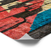 Verfeffect van gekookte Cubaanse vlag met schilder Poster (Hoek)