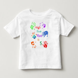 Verfhanddrukken Verjaardag met persoonlijke naam Kinder Shirts