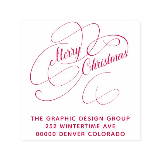 Verfijn het elegant van het Kerstscript terugzenda Zelfinktende Stempel (Design)