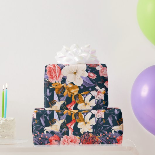 Verfijnd Boho Bloem Feest Cadeaupapier (Feestgeschenken)