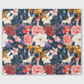 Verfijnd Boho Bloem Feest Cadeaupapier (Vlak)