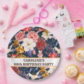 Verfijnd Boho Bloemig Papieren Bordje (Feest)