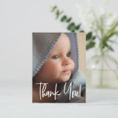 Verfijnd "Dank u" Verticale Baby Geboorte Anno Briefkaart (Staand voorkant)