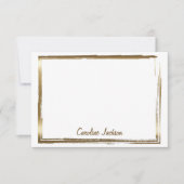 Verfijnd gouden lijst op maat notitiekaartje (Voorkant)