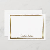 Verfijnd gouden lijst op maat notitiekaartje (Voorkant / Achterkant)