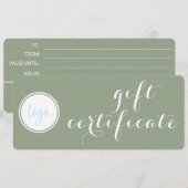 VERFIJND GROEN BEDRIJF LOGO CADEAUBON (Voorkant / Achterkant)