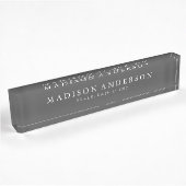 Verfijnd in slate | Bord naam bureau Naambordje