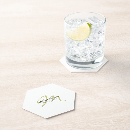 Verfijnd Initiaal van het Monogram van het Manuscr Kartonnen Onderzetters (Insitu)