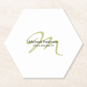 Verfijnd Initiaal van het Monogram van het Manuscr Kartonnen Onderzetters