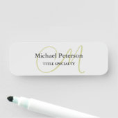 Verfijnd Initiaal van het Monogram van het Manuscr Naamplaatje (In situ)