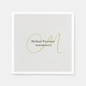 Verfijnd Initiaal van het Monogram van het Manuscr Servet (Voorkant)