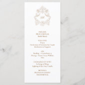 Verfijnd klassiek script Golden Brown Wedding Programma (Voorkant)