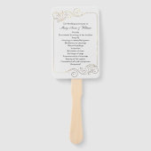 Verfijnd luxe huwelijksprogramma handwaaier (Voorkant)
