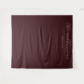 Verfijnd Maroon Calligrafie Wandkleed (Voorkant (horizontaal))