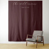 Verfijnd Maroon Calligrafie Wandkleed (In situ)