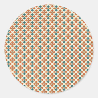 Verfijnd mid-century modern atoom-steruitbarsting ronde sticker