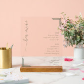 Verfijnd Minimalistisch Barmenu Acryl Bord (Huwelijk)