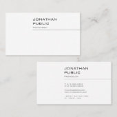 Verfijnd minimalistisch design met hoge beeldkwali visitekaartje (Voorkant / Achterkant)