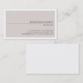 Verfijnd modern design minimalistische chique vlak visitekaartje (Voorkant / Achterkant)