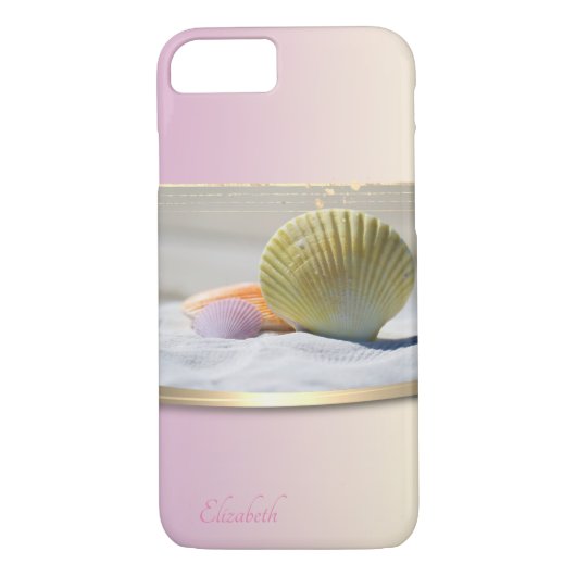 Verfijnd, Ombre, Seashells - Gepersonaliseerd Case-Mate iPhone Case (Achterkant)
