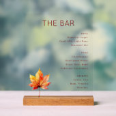 Verfijnd rood serif bar menu bord (Neutraal)