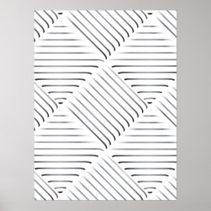Verfijnd vierkant patroon poster