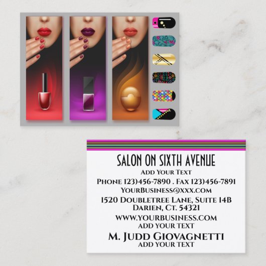 Verfijnd Visitekaartje van Salon (Voorkant / Achterkant)