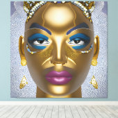 Verfijnde Afrikaanse schoonheid: Black History Maa Canvas Afdruk (Insitu (Houten vloer))