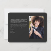 Verfijnde Afstuderen fotocollage zwart Bedankkaart (Achterkant)