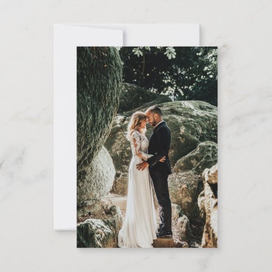 Verfijnde Agaat Parel Gouden Bruiloft Foto Bedankkaart (Achterkant)