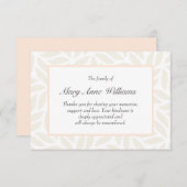 Verfijnde begrafenis van de crèmebladeren dank u (Voorkant / Achterkant)