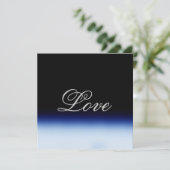 Verfijnde Blauw Zwarte Liefdes Bruiloft (Staand voorkant)