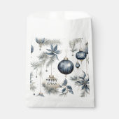 Verfijnde Blauwe & Gouden Kerstmis Bedankzakje (Voorkant)