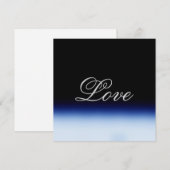 Verfijnde Blauwe Zwarte Liefdesbruiloft (Voorkant / Achterkant)