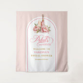 Verfijnde bloemblaadjes en prosecco trouwachtergro wandkleed (Voorkant)