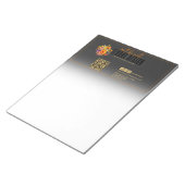 Verfijnde bloemschikking Zwarte Sinaasappelkleurig Notitieblok (Schuin)