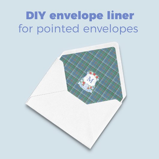 Verfijnde Christmas Crest Tartan A7 Envelope Liner Notitieblok