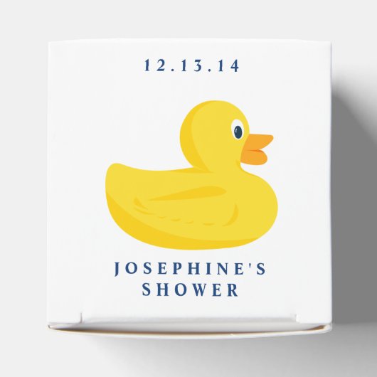 Verfijnde Duck Blue Baby Block geschenkdoos Bedankdoosjes (Bovenkant)