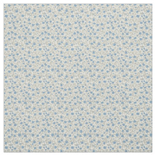 Verfijnde Dusty Blue Rosebud Vintage jaren 40 Stof