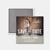 Verfijnde elegantie Bewaar de datummagneet - Khaki Magneet (Voorkant / Achterkant)