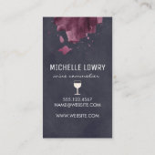 Verfijnde expressieve wijnglas visitekaartje (Achterkant)